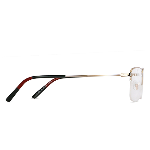 Vincent Chase Screen Glasses Gold Half Rim Square left side