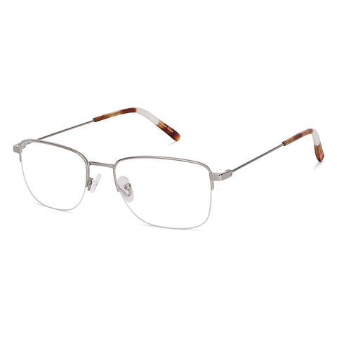 Vincent Chase Screen Glasses Silver Half Rim Square right side