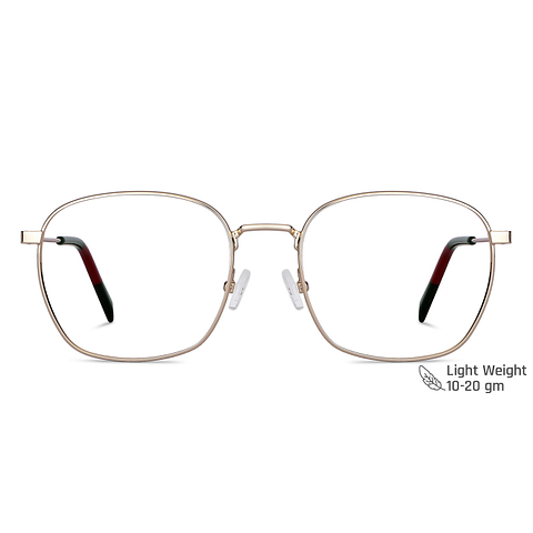 Vincent Chase Screen Glasses Gold Full Rim Square left side