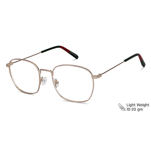Vincent Chase Screen Glasses Gold Full Rim Square right side