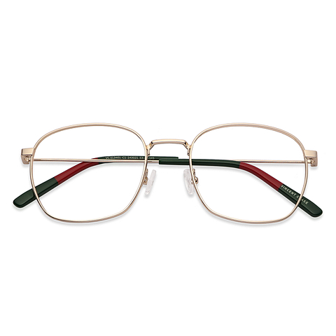 Vincent Chase Screen Glasses Gold Full Rim Square left side