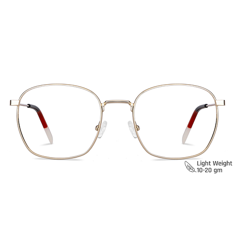 Vincent Chase Screen Glasses Gold Full Rim Square left side