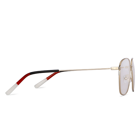 Vincent Chase Screen Glasses Gold Full Rim Square left side