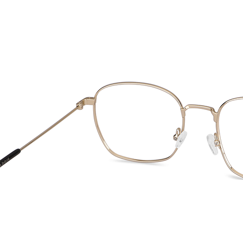 Vincent Chase Screen Glasses Gold Full Rim Square right side