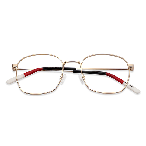 Vincent Chase Screen Glasses Gold Full Rim Square left side