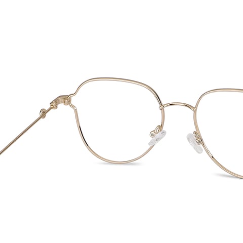 Vincent Chase Screen Glasses Gold Full Rim Geometric right side