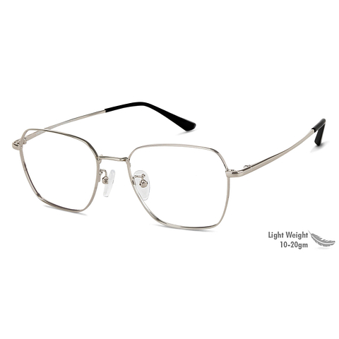 Vincent Chase Online Silver Full Rim Geometric left side
