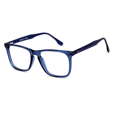 Buy Blue Transparent Full Rim Square Vincent Chase Classic