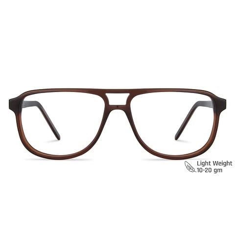 Vincent Chase Online Brown Transparent Full Rim Aviator left side