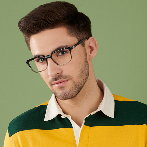 Vincent Chase Screen Glasses Black Transparent Full Rim Square left side