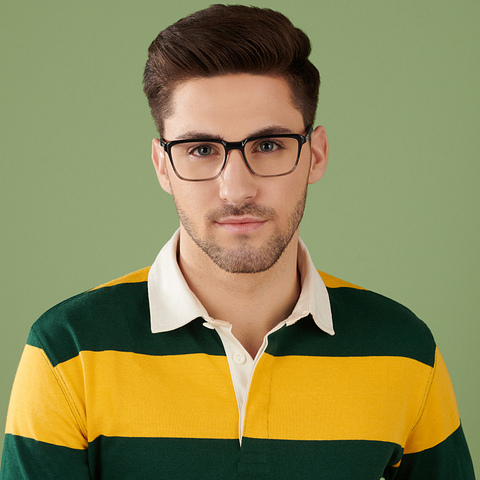 Vincent Chase Screen Glasses Black Transparent Full Rim Square right side