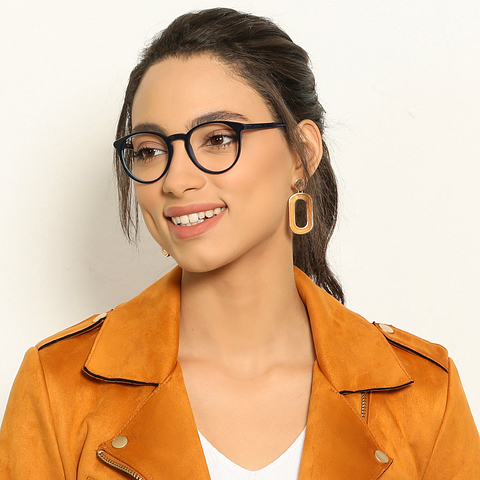 Vincent Chase Online Blue Transparent Full Rim Round left side