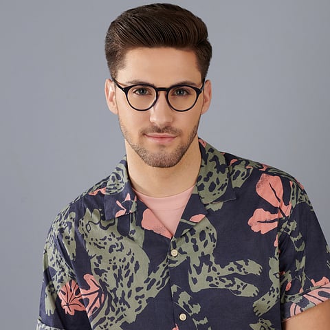 Vincent Chase Online Sky Blue Full Rim Round left side
