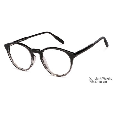 Vincent Chase Online Black Transparent Full Rim Round right side