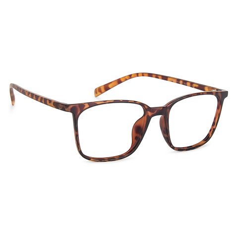 Lenskart BLU Screen Glasses Blue Block Zero Power Screen Glasses: Tortoise Full Rim Square Lenskart Blu LB E13526-C5 left side