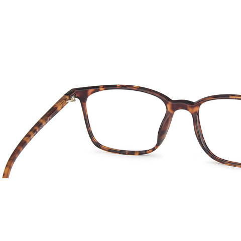 Lenskart BLU Screen Glasses Blue Block Zero Power Screen Glasses: Tortoise Full Rim Square Lenskart Blu LB E13526-C5 left side