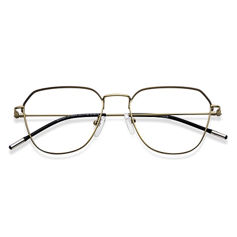 Vincent Chase Online Brown Gold Full Rim Geometric left side