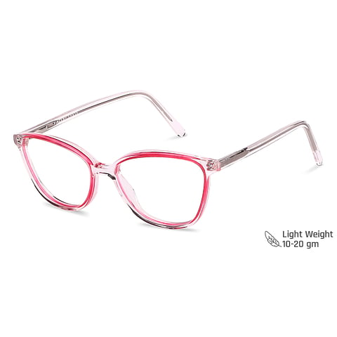 Vincent Chase Online Pink Transparent Full Rim Cat Eye right side