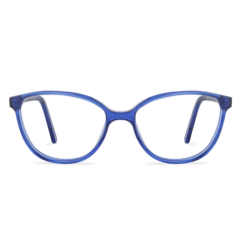 Vincent Chase Online Transparent Blue Full Rim Cat Eye left side