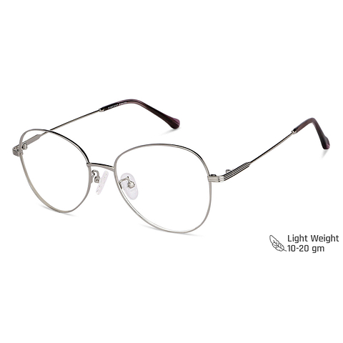Vincent Chase Online Silver Full Rim Round left side