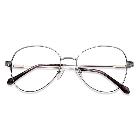 Vincent Chase Online Silver Full Rim Round left side