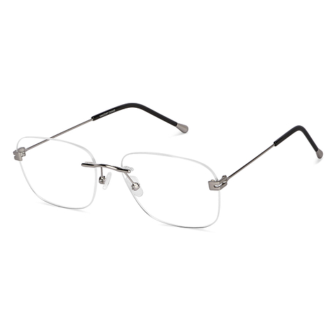 Vincent Chase Online Silver Rimless Rectangle right side