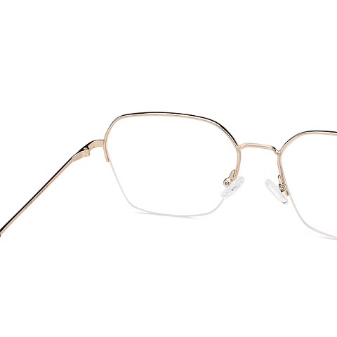 Vincent Chase Screen Glasses Gold Half Rim Geometric right side