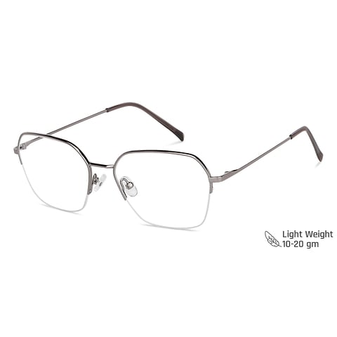 Vincent Chase Online Gunmetal Half Rim Geometric left side