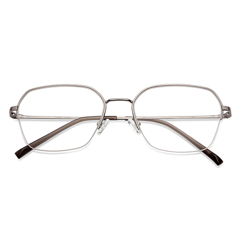 Vincent Chase Online Gunmetal Half Rim Geometric left side