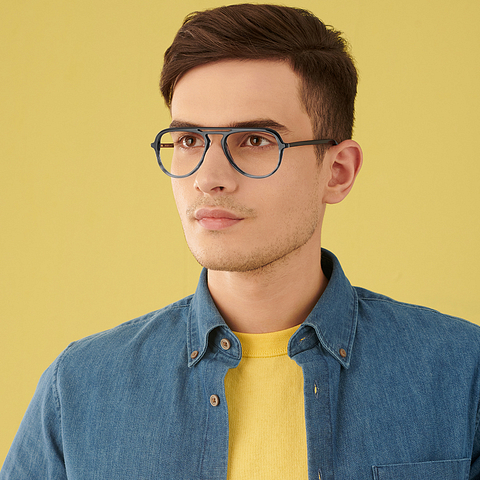 Vincent Chase Online Black Transparent Full Rim Aviator right side