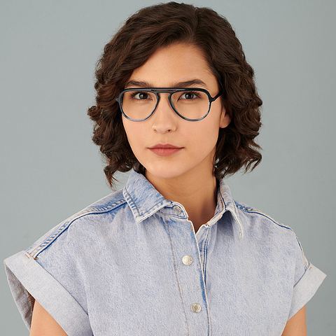 Vincent Chase Online Black Transparent Full Rim Aviator right side