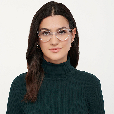 Vincent Chase Online Crystal Transparent Full Rim Cat Eye left side
