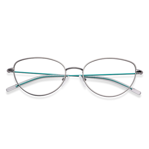 Vincent Chase Online Gunmetal Full Rim Cat Eye left side