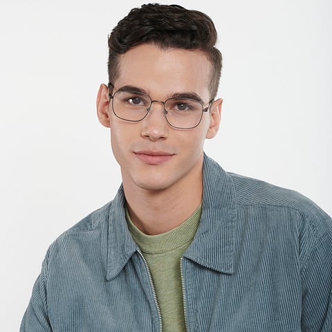 Vincent Chase Online Mid Gunmetal Full Rim Square left side