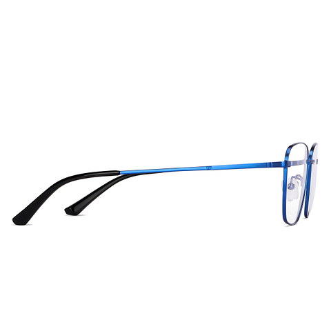 Vincent Chase Matte Blue Full Rim Rectangle left side