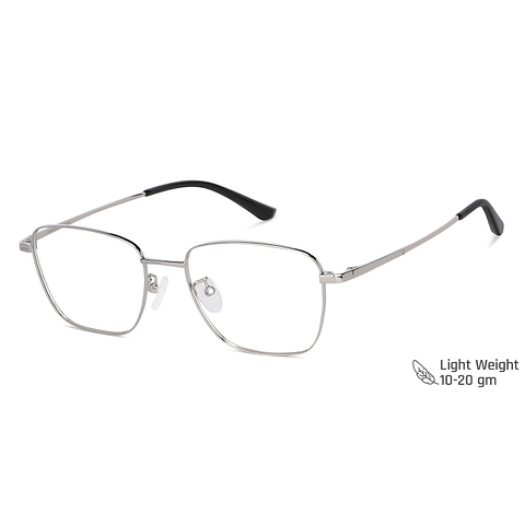 Vincent Chase Silver Full Rim Rectangle left side