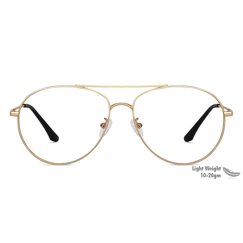 Vincent Chase Matte Gold Full Rim Aviator right side