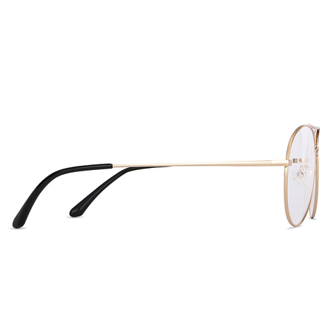 Vincent Chase Matte Gold Full Rim Aviator left side