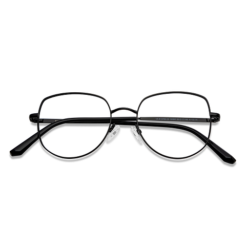 Vincent Chase Black Full Rim Geometric left side