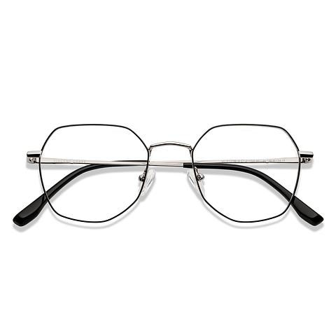 Vincent Chase Black Full Rim Geometric left side