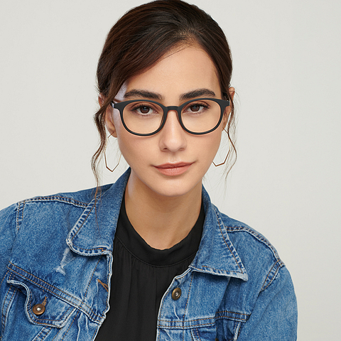 Vincent Chase Online Black Full Rim Round left side