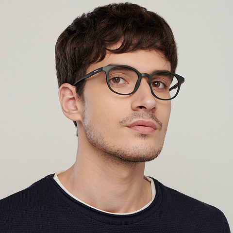 Vincent Chase Online Black Full Rim Round left side