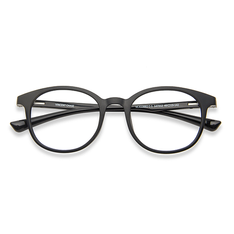 Vincent Chase Online Matte Black Full Rim Round left side