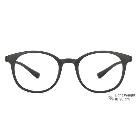 Vincent Chase Online Matte Black Full Rim Round left side