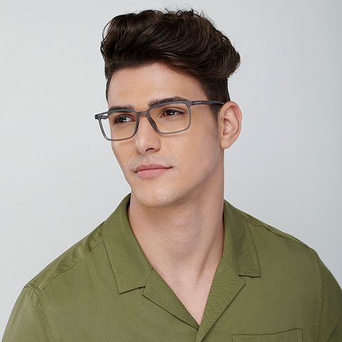 Vincent Chase Online Gray Transparent Full Rim Rectangle left side