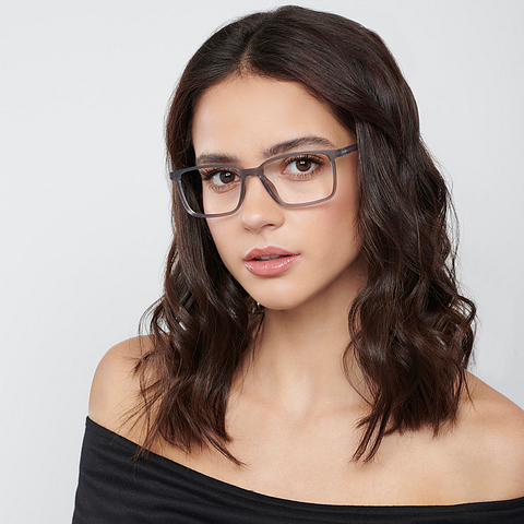 Vincent Chase Online Gray Transparent Full Rim Rectangle left side
