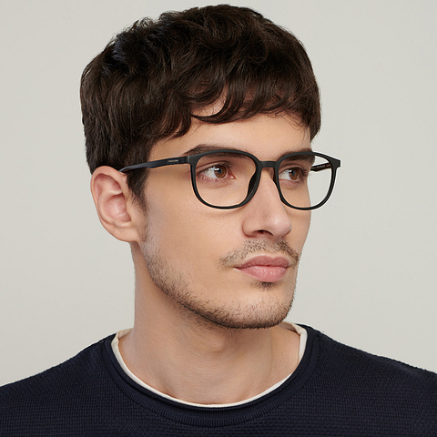 Vincent Chase Online Matte Black Full Rim Round right side