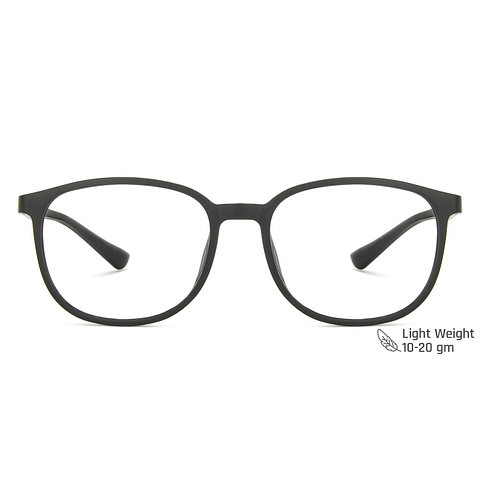 Vincent Chase Online Matte Black Full Rim Round left side