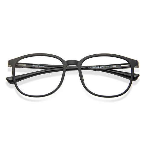 Vincent Chase Online Matte Black Full Rim Round left side