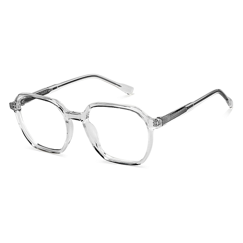 Vincent Chase Screen Glasses Crystal Transparent Full Rim Geometric right side